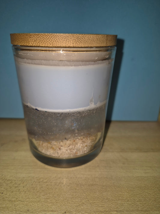 Vacation Vibes Candle with Sand and Sea Shells